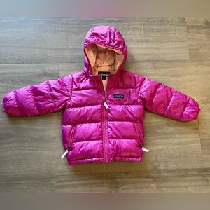 Patagonia Fuchsia Hooded Puffer Jacket